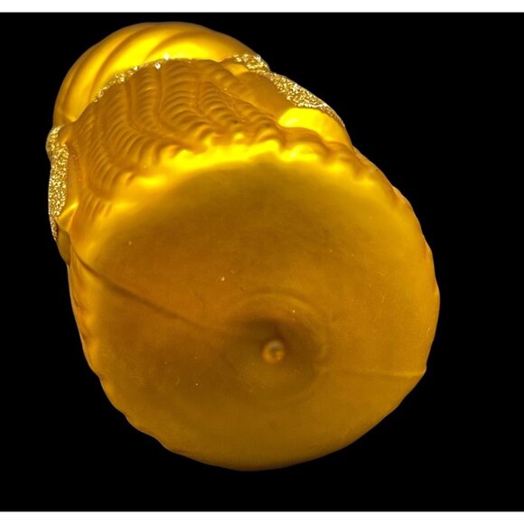 Kugel Germany Blown Glass Glitter Gold Tassel Christmas Ornament 5” - Picture 6 of 7